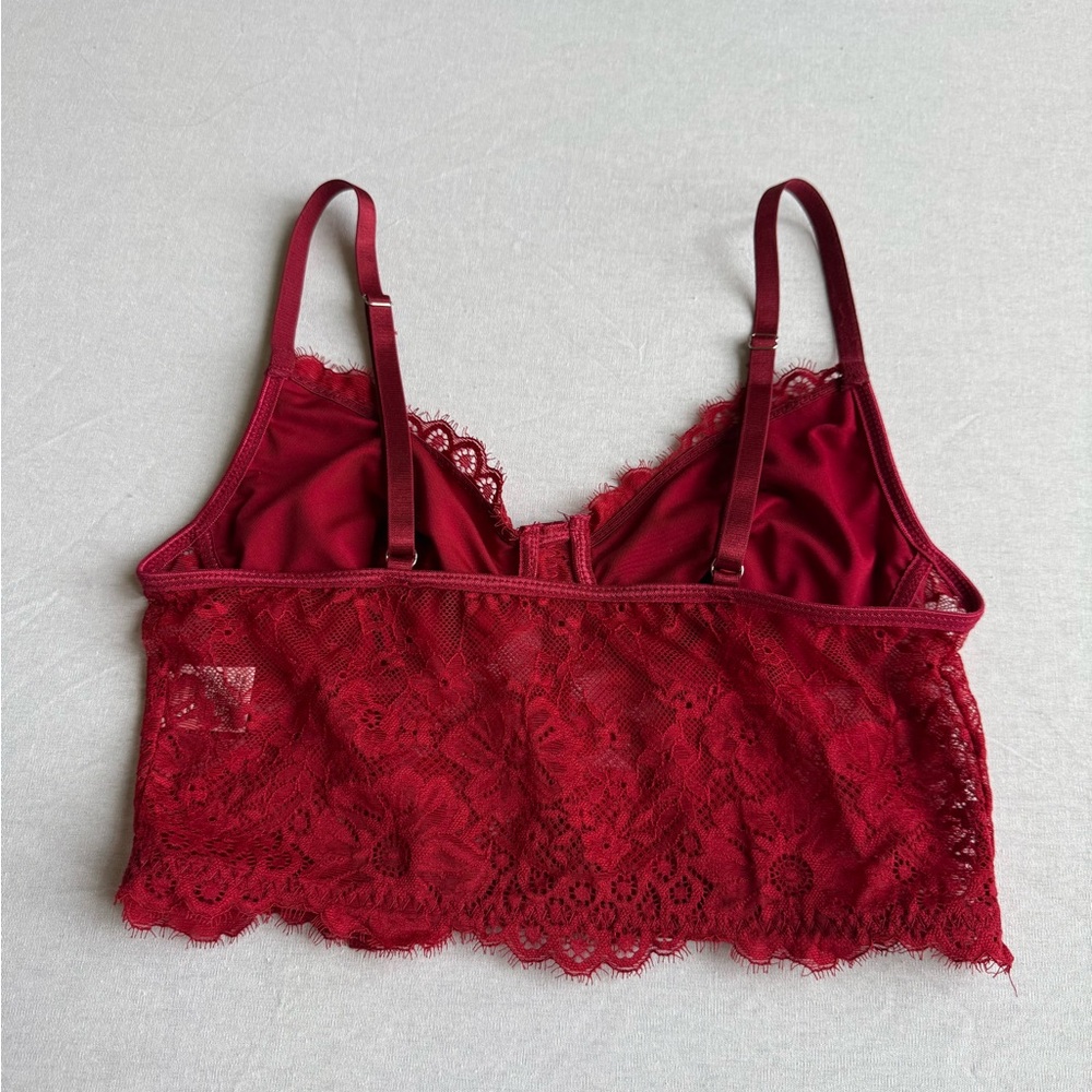 SHEIN RED Lace Crop Top - Picture 5 of 7
